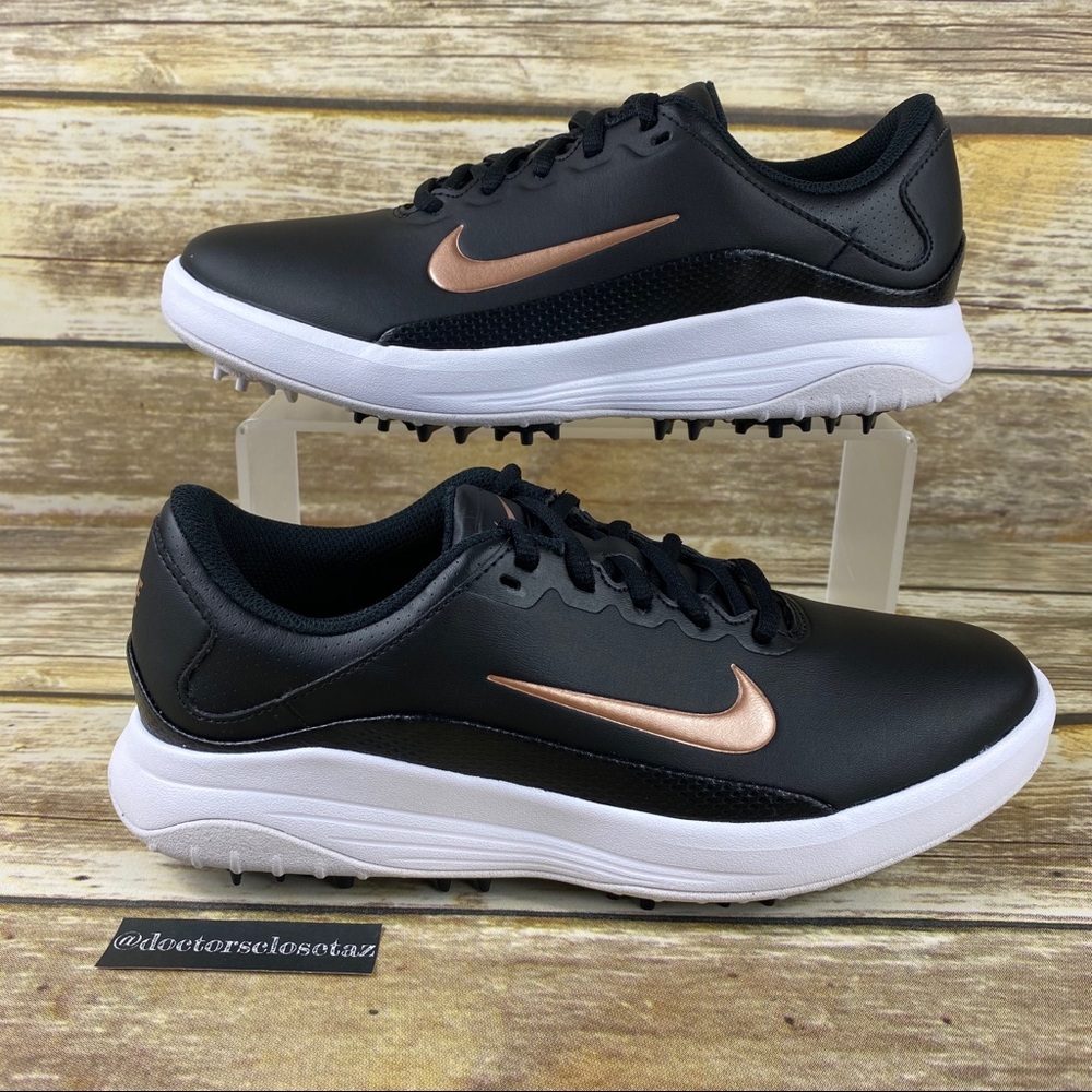 NEW Nike Vapor Womens Golf Shoes Cleats Black Gold